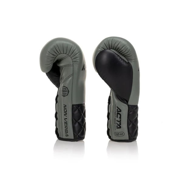 Acta Striker Lace Up Leather Boxing Gloves - Army Green - FightstorePro