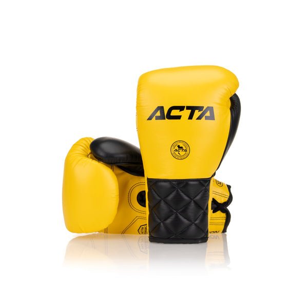 Acta Striker Lace Up Leather Boxing Gloves - Solar Collection - FightstorePro