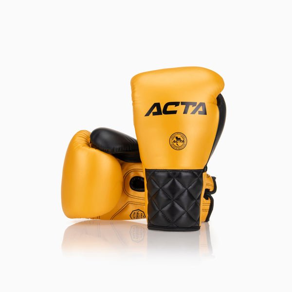 Acta Striker Lace Up Leather Boxing Gloves - Solar Collection - FightstorePro