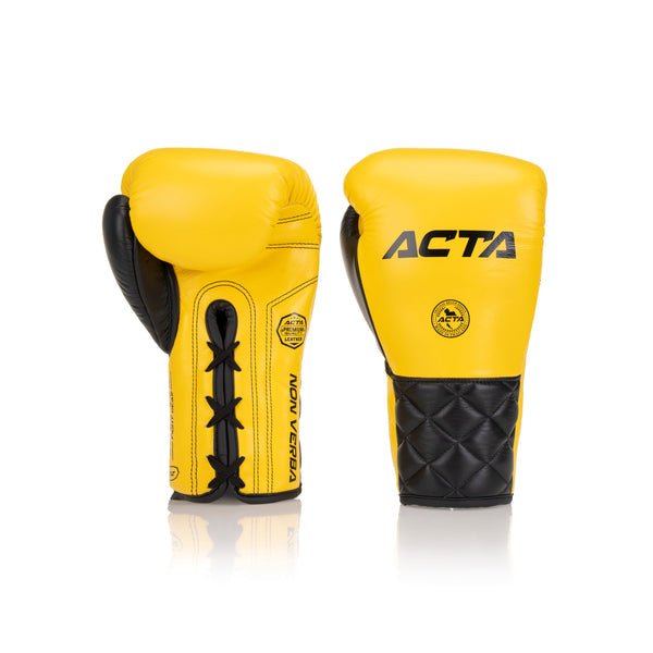 Acta Striker Lace Up Leather Boxing Gloves - Solar Collection - FightstorePro