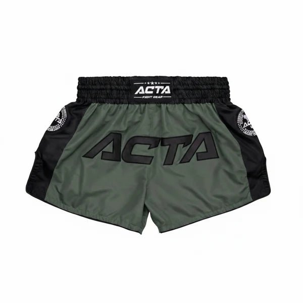 Acta Striker Muay Thai Shorts - Army Green - FightstorePro
