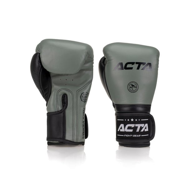 Acta Striker Velcro Leather Boxing Gloves - Army Green - FightstorePro