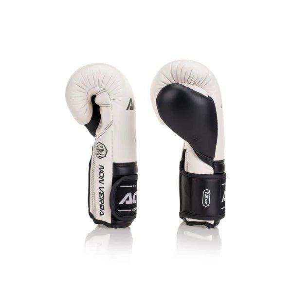 Acta Striker Velcro Leather Boxing Gloves - Black Collection - FightstorePro