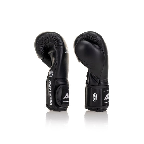 Acta Striker Velcro Leather Boxing Gloves - Black Collection - FightstorePro