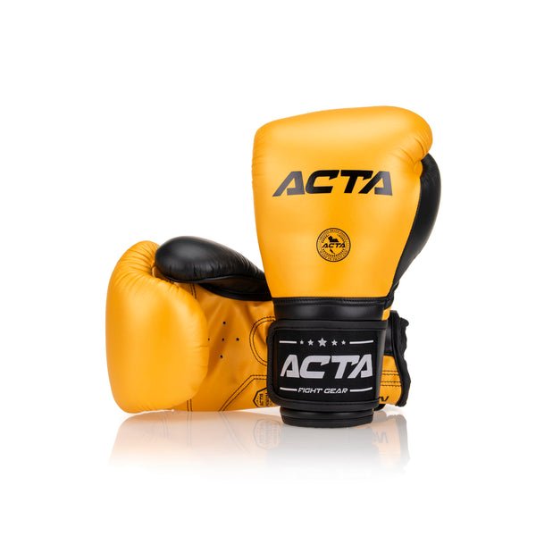 Acta Striker Velcro Leather Boxing Gloves - Solar Collection - FightstorePro