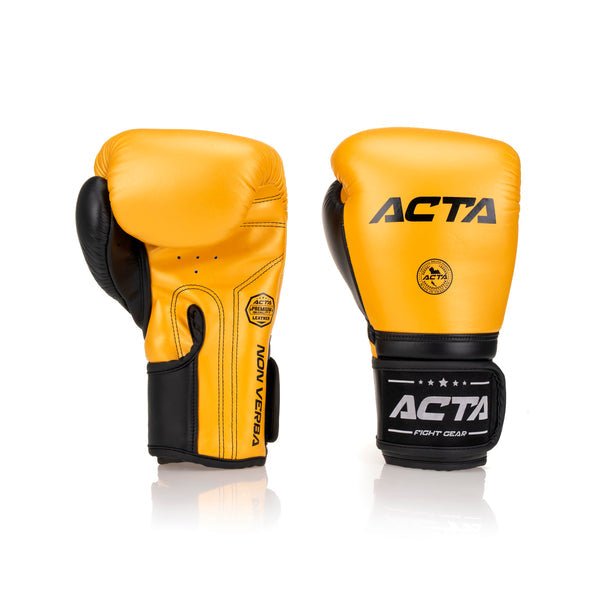 Acta Striker Velcro Leather Boxing Gloves - Solar Collection - FightstorePro