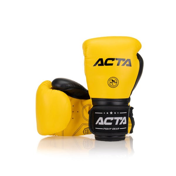 Acta Striker Velcro Leather Boxing Gloves - Solar Collection - FightstorePro