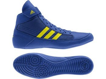 Adidas Havoc Wrestling Boot Blue Yellow - FightstorePro