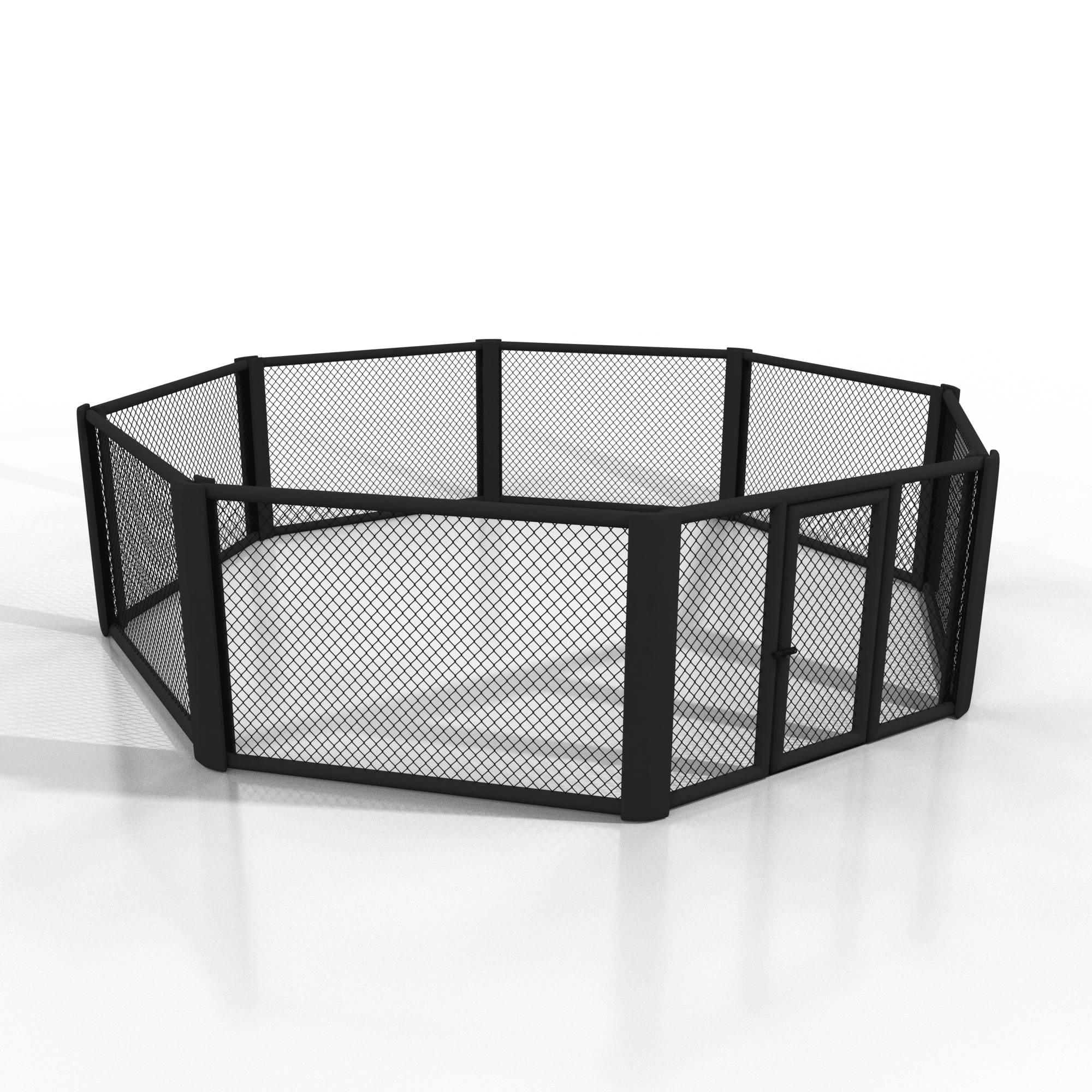 Floor MMA Cage — Hexagon & Octagon, Fully Padded - FightstorePro