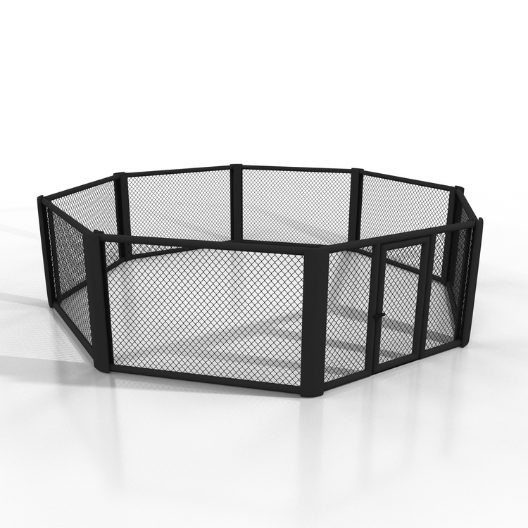 Floor MMA Cage — Hexagon & Octagon, Fully Padded - FightstorePro