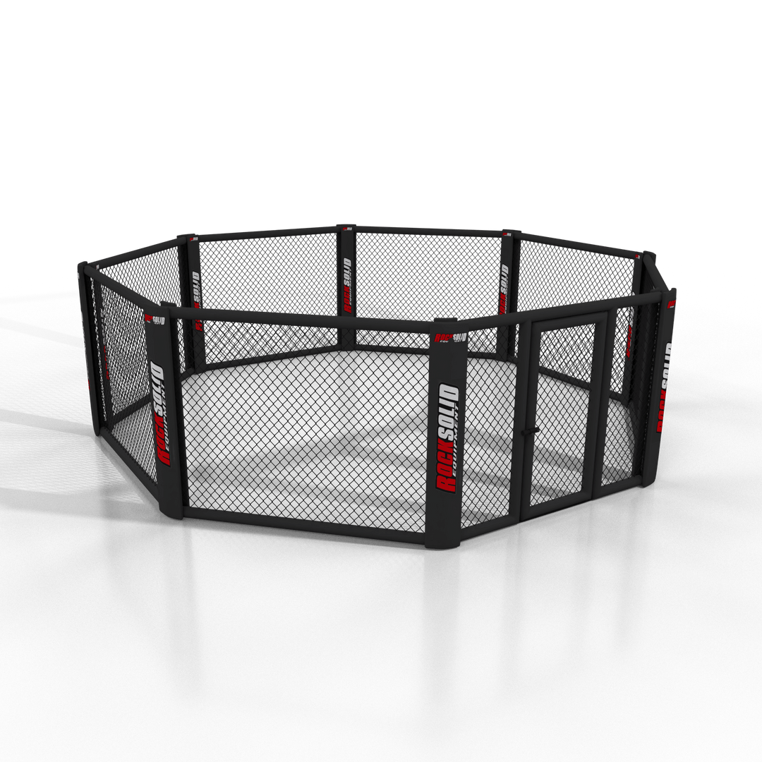 Floor MMA Cage — Hexagon & Octagon, Fully Padded - FightstorePro