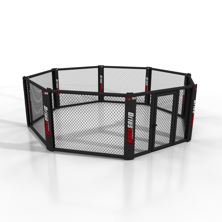 Floor MMA Cage — Hexagon & Octagon, Fully Padded - FightstorePro