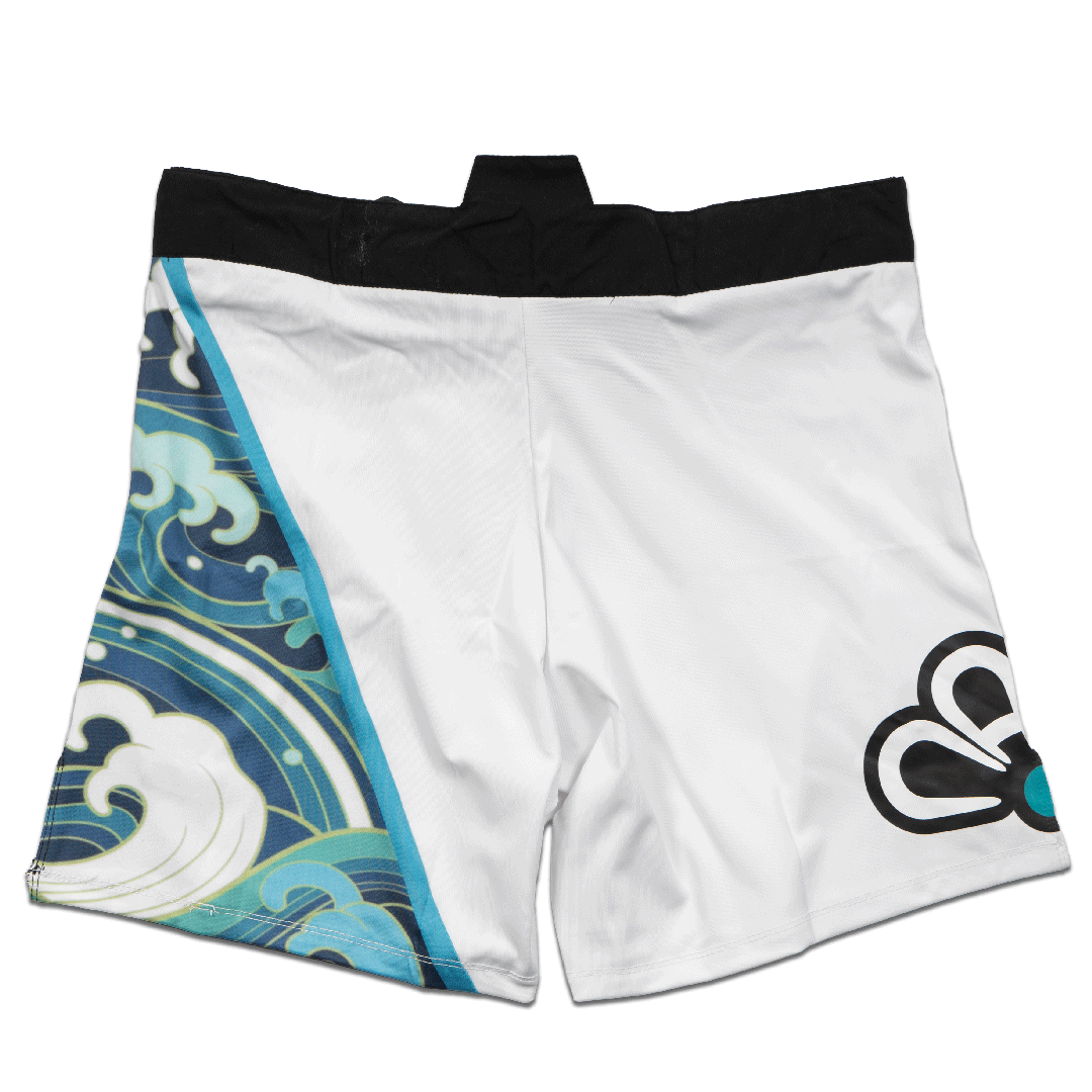 NAMI - UKIYO-E Fight Shorts "Ocean" - FightstorePro