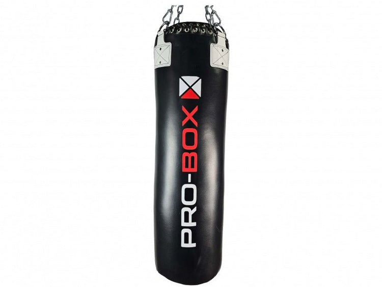 Pro Box 'Champ' 4ft Straight Bag, Black - White - FightstorePro