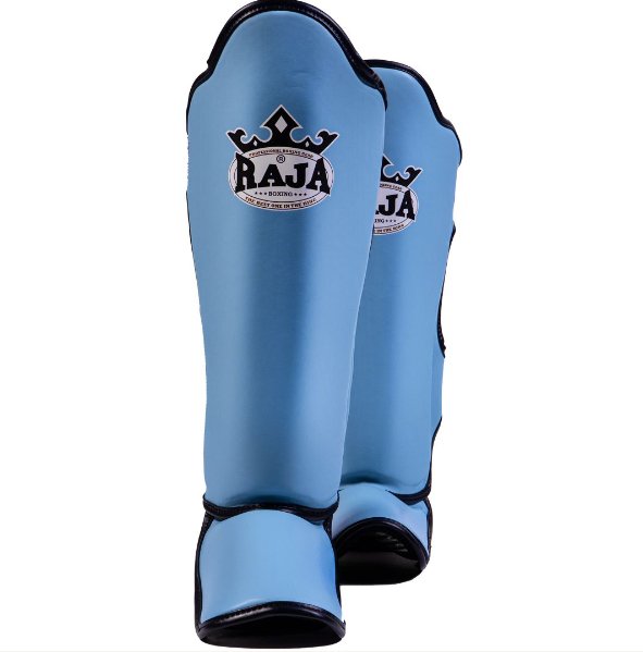 Raja Boxing Lightweight Shin Guards Light Blue - FightstorePro