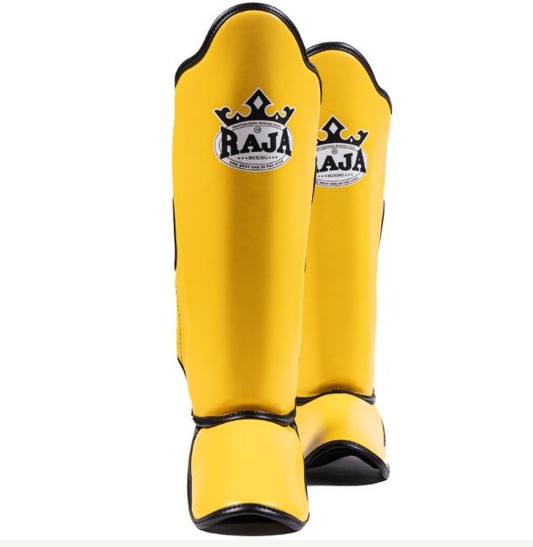 Raja Boxing Lightweight Shin Guards Yellow - FightstorePro