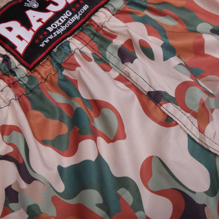 Raja Classic Muay Thai Shorts - Khaki Pattern - FightstorePro