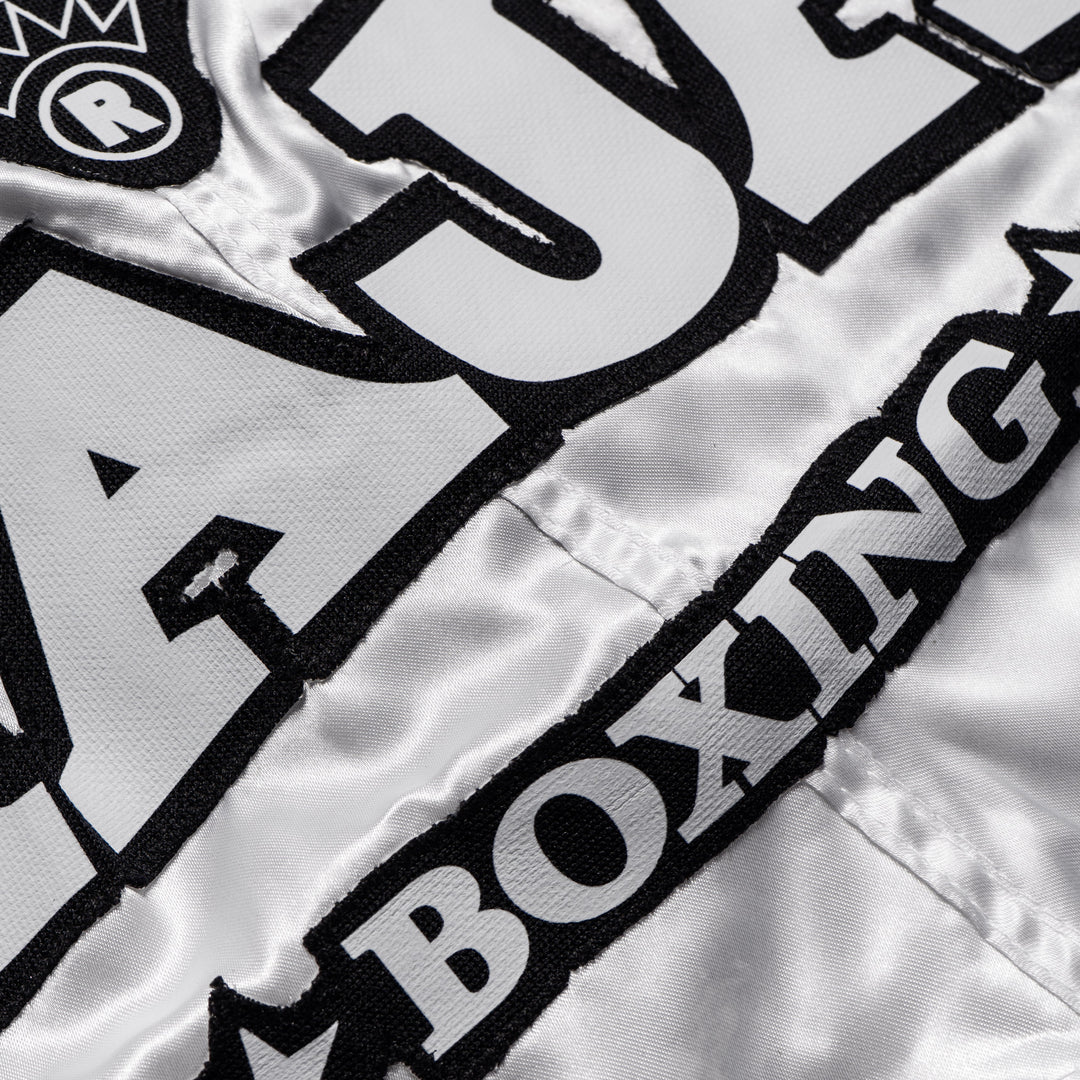 Raja Muay Thai Shorts - Black/White - FightstorePro