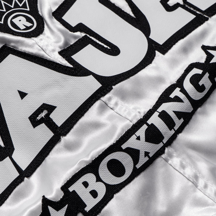 Raja Muay Thai Shorts - Black/White - FightstorePro