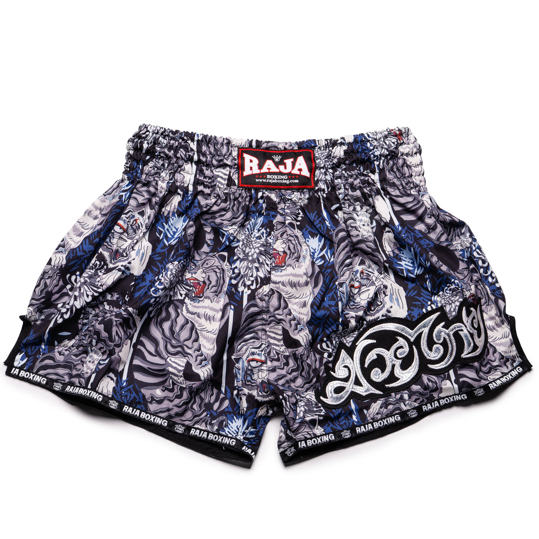 Raja Muay Thai Shorts - Blue Tiger - FightstorePro