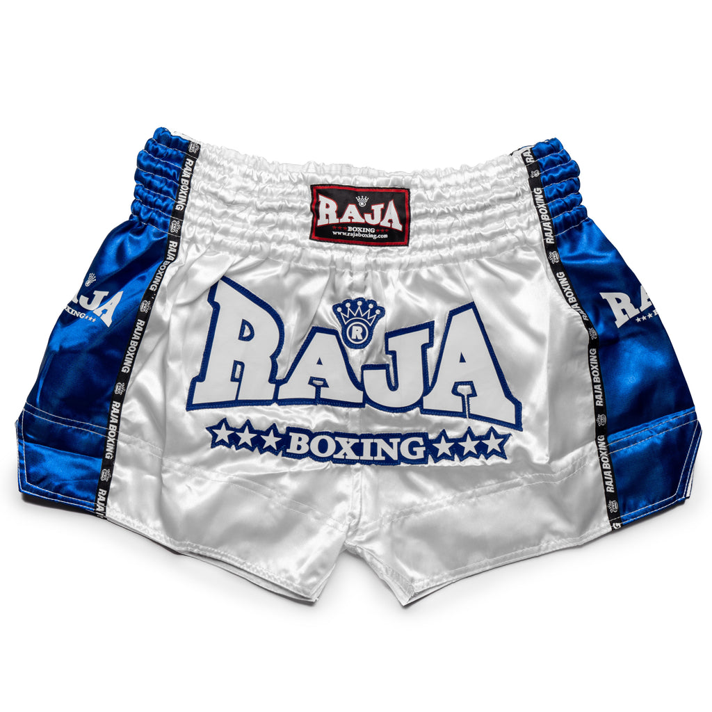 Raja Muay Thai Shorts - Blue/White - FightstorePro