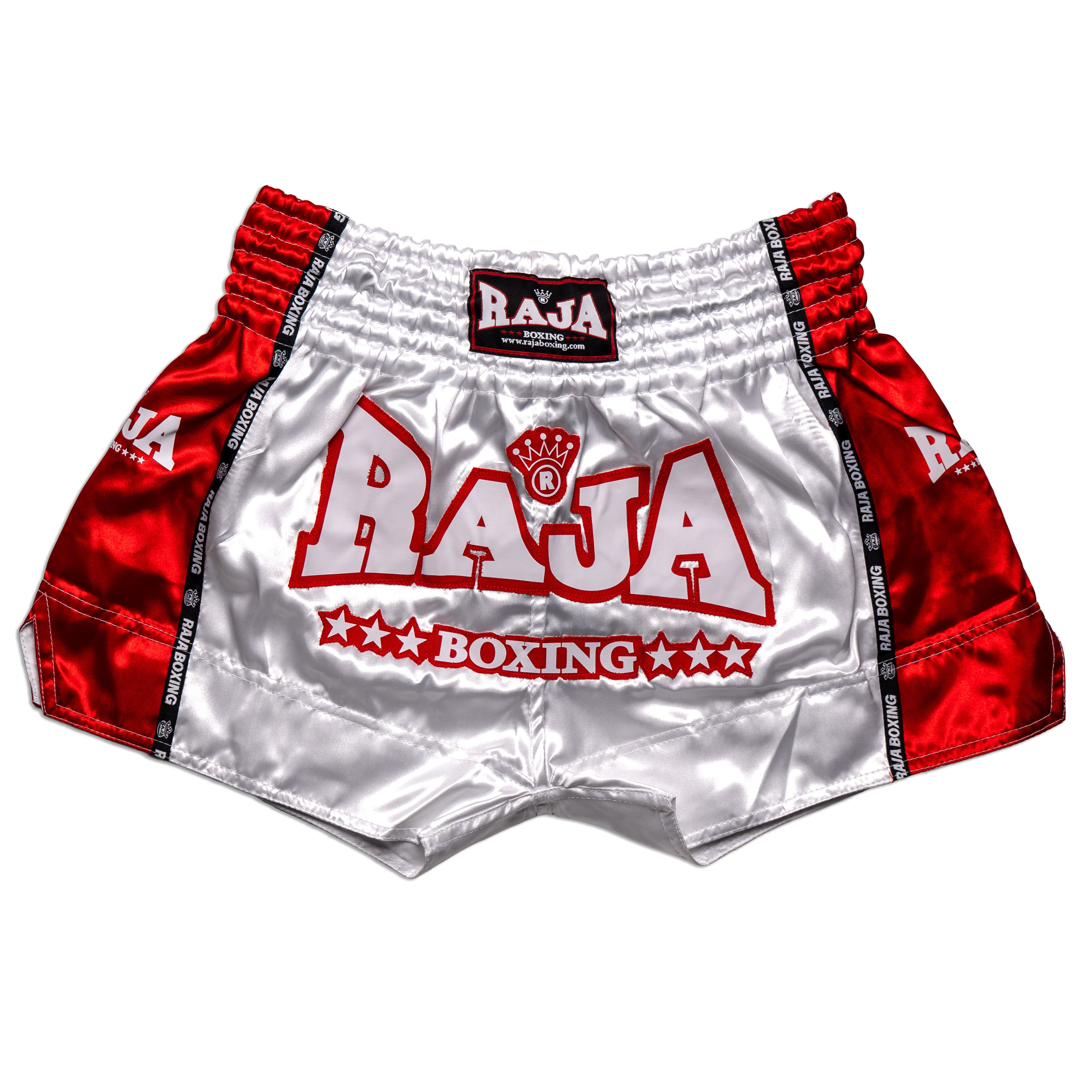 Raja Muay Thai Shorts - Red/White - FightstorePro