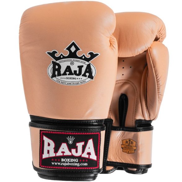 RBGV - 1 Raja Boxing Gloves Beige - FightstorePro