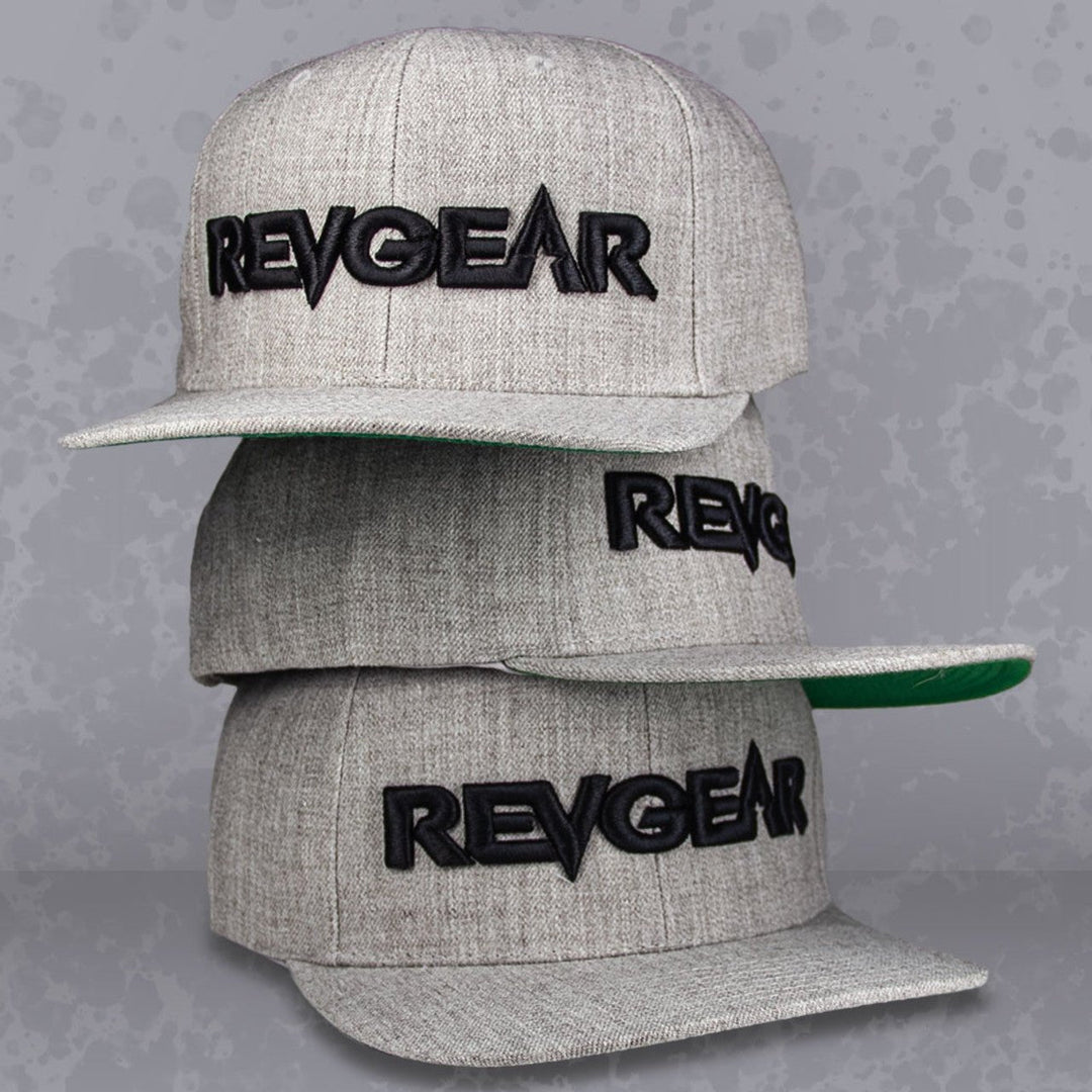 REVGEAR - 3D PREMIUM SNAPBACK HAT - Heather Gray/black - FightstorePro
