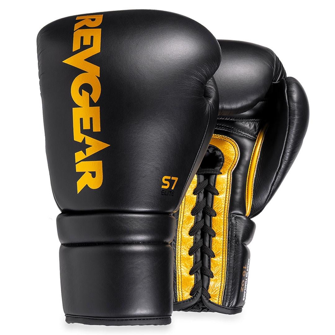 Revgear S7 Leather Lace Up Sparring Gloves - FightstorePro