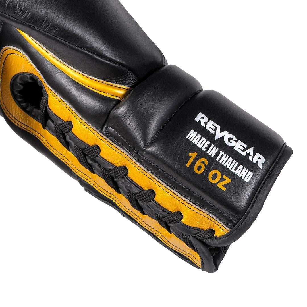 Revgear S7 Leather Lace Up Sparring Gloves - FightstorePro