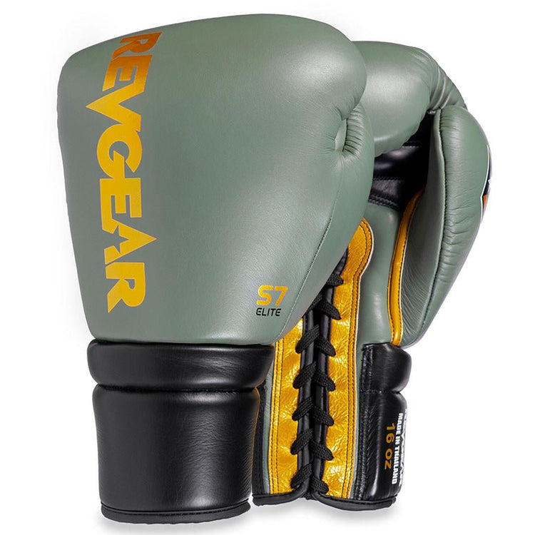Revgear S7 Leather Lace Up Sparring Gloves - FightstorePro