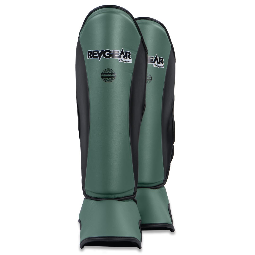 REVGEAR - Thai Original Shin Guards - Army - Black - FightstorePro