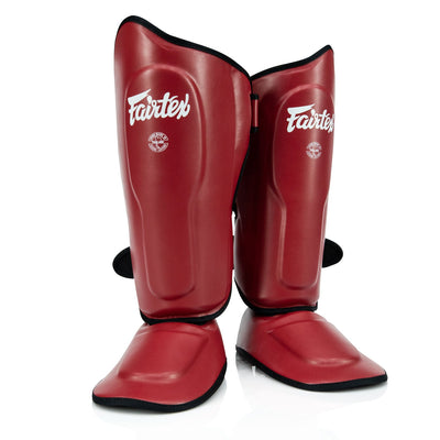SP9 Fairtex Ultra Ergo Shin Pads Red - FightstorePro