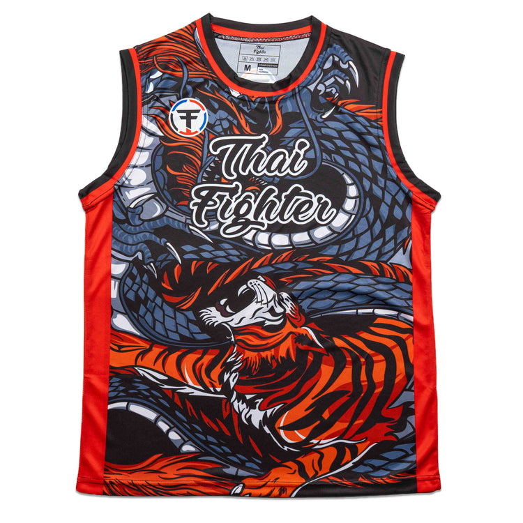 Thai Fighter Athletic Vest - Tiger V Dragon - FightstorePro