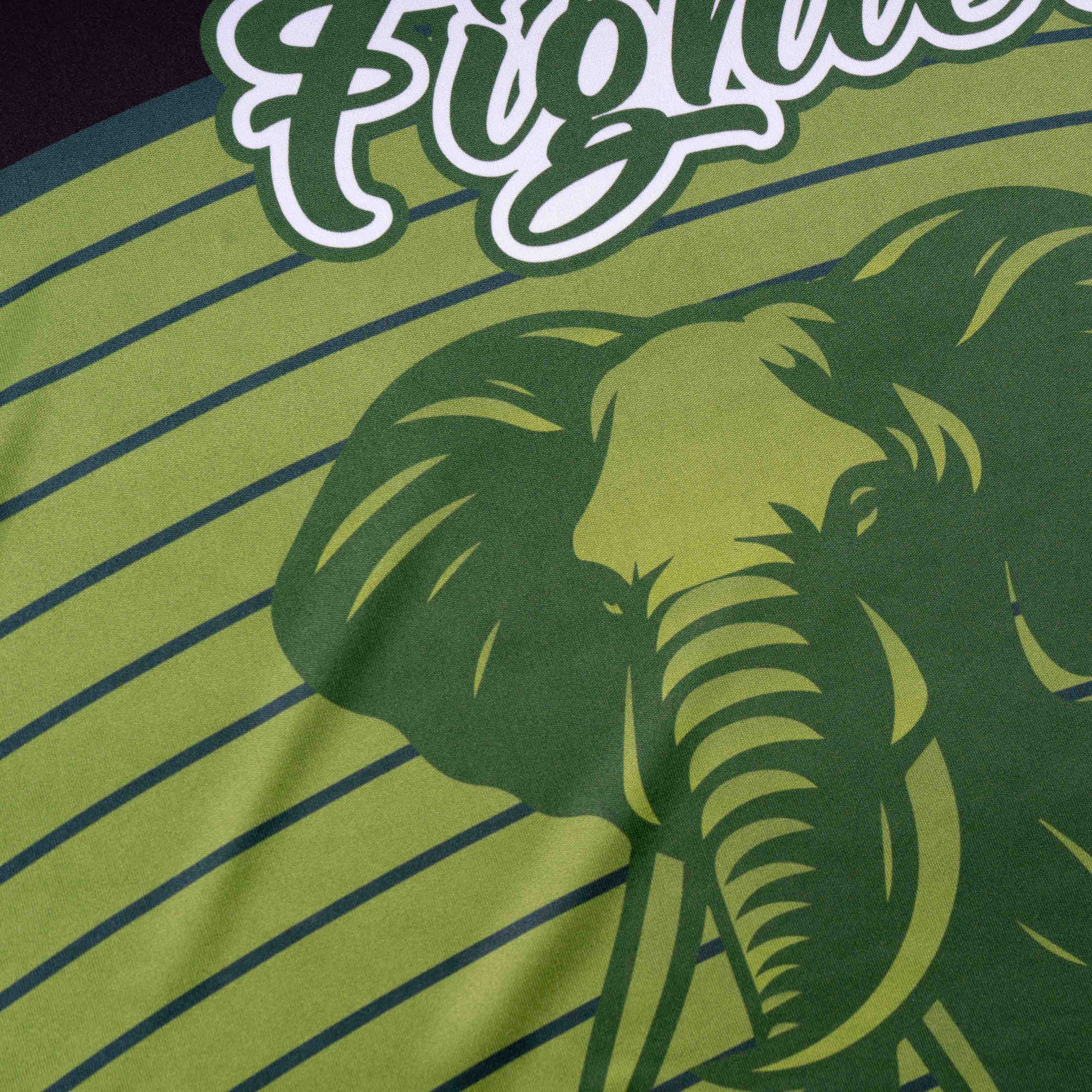Thai Fighter Green Elephant Athletic Tee - FightstorePro