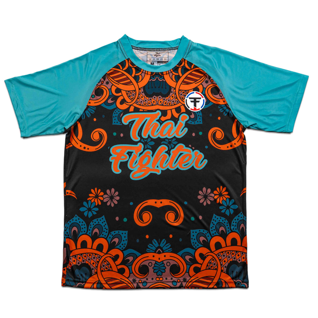 Thai Fighter Thai Patterns Athletic Tee - FightstorePro