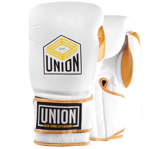 Union Boxing Pro Velcro Glove - White - FightstorePro