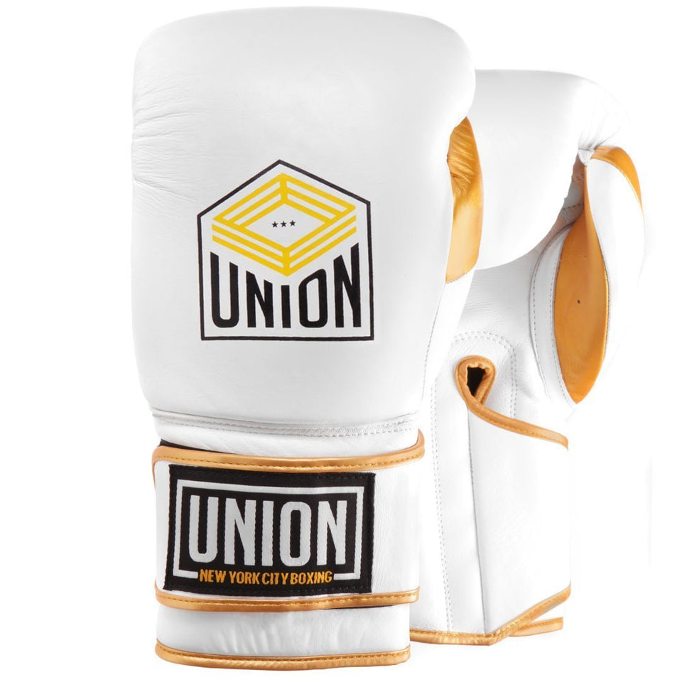 Union Boxing Pro Velcro Glove - White - FightstorePro