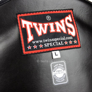 BEPL2 Twins Black Leather Belly Pad - FightstorePro