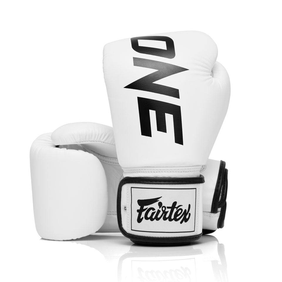 BGV1 Fairtex X ONE Championship White Boxing Gloves - FightstorePro