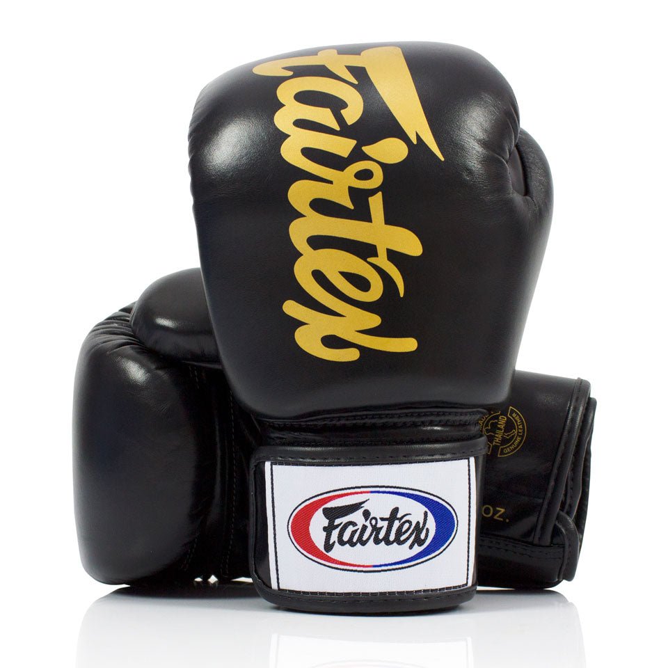 BGV19 Fairtex Black Deluxe Tight-Fit Gloves - FightstorePro