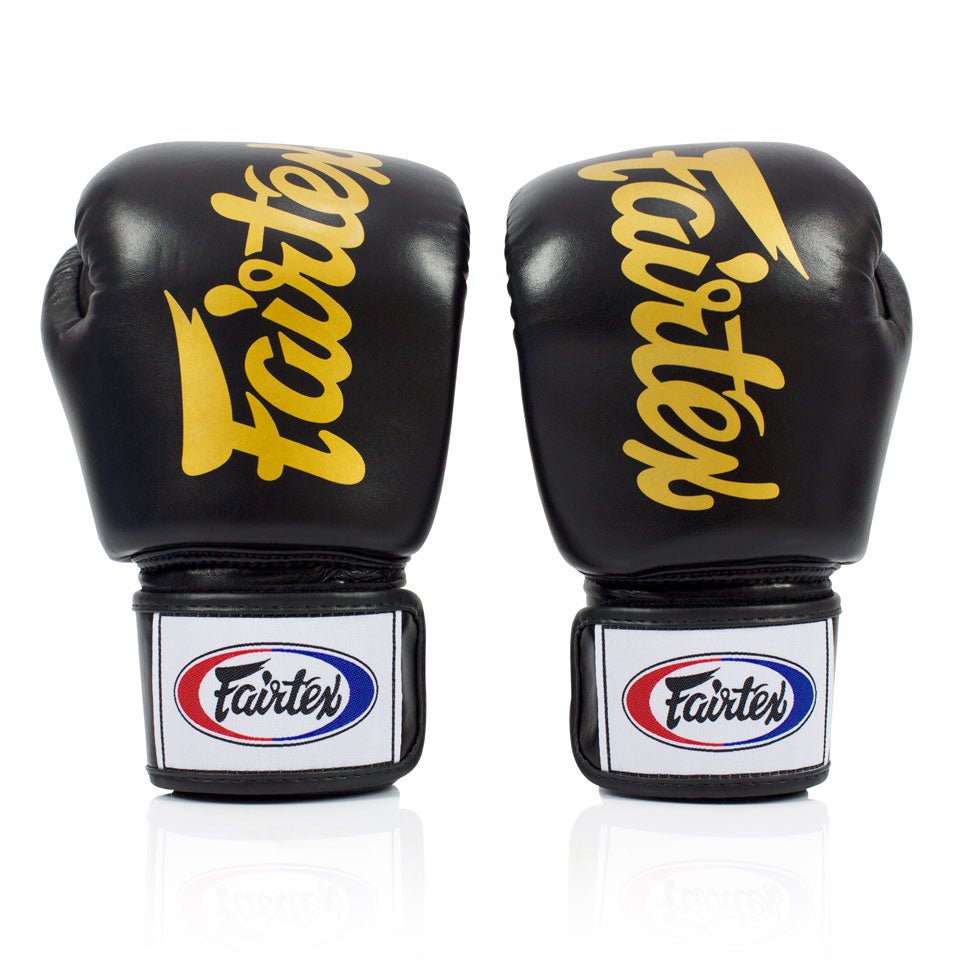 BGV19 Fairtex Black Deluxe Tight-Fit Gloves - FightstorePro