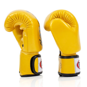 BGV19 Fairtex Gold Deluxe Tight-Fit Gloves - FightstorePro