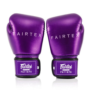 BGV22 Fairtex Metallic Purple Boxing Gloves - FightstorePro