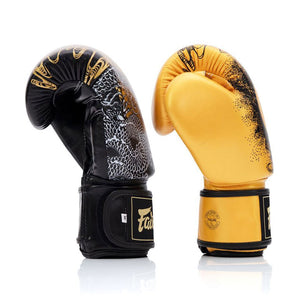 BGV26 Fairtex Harmony Six Black-Gold Boxing Gloves - FightstorePro