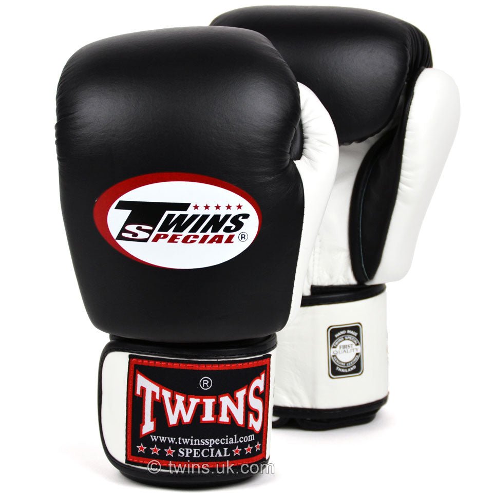 BGVL3-2T Twins 2-Tone Black-White Boxing Gloves - FightstorePro