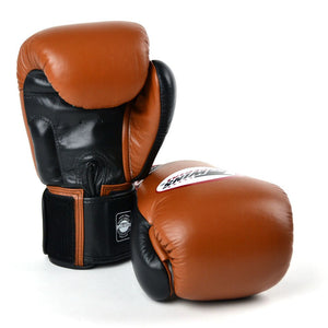 BGVL3-2T Twins 2-Tone Brown-Black Boxing Gloves - FightstorePro