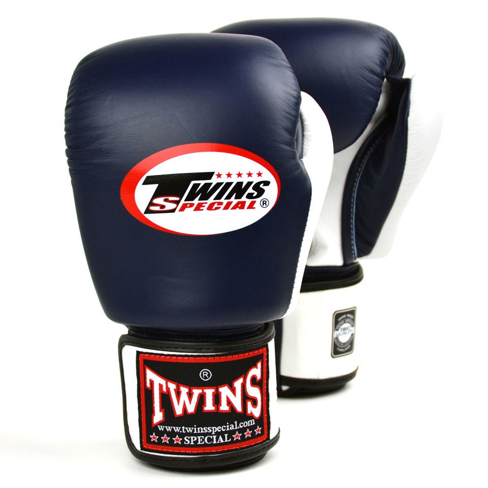 BGVL3-2T Twins 2-Tone Navy-White Boxing Gloves - FightstorePro