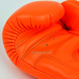 BGVL3 Twins Orange Velcro Boxing Gloves - FightstorePro