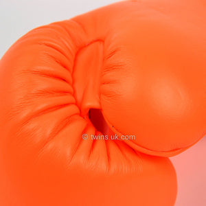 BGVL3 Twins Orange Velcro Boxing Gloves - FightstorePro